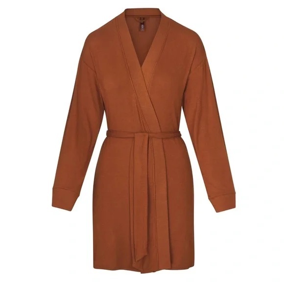 2X Skims Soft Lounge Robe in Copper (a rust brown shade) - Picture 1 of 8